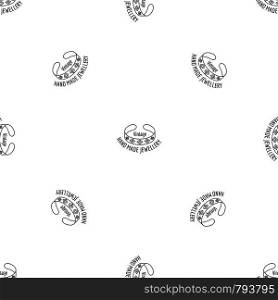Vintage hand made jewellery pattern seamless vector repeat geometric for any web design. Vintage hand made jewellery pattern seamless vector
