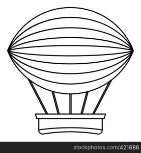 Vintage hot air balloon icon. Outline illustration of vintage hot air balloon vector icon for web. Vintage hot air balloon icon, outline style
