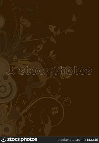 vintage illustration of a background with floral