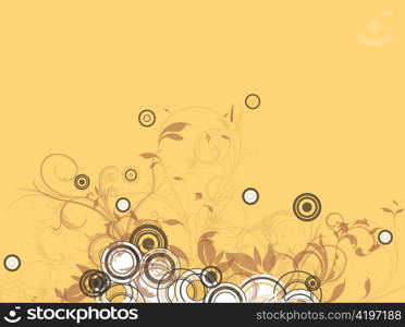 vintage illustration of a background with floral