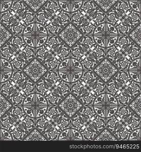 Vintage intricate seamless background tile based on Middle Eastern Arabic motif patterns. Vintage Middle Eastern Arabic Pattern