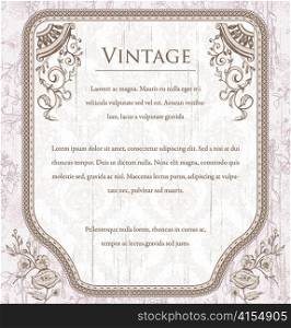 vintage invitation vector illustration