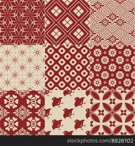 Vintage japanese traditional pattern vector image