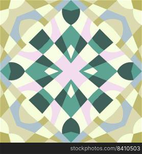 Vintage kaleidoscope seamless pattern. Decorative mosaic ornament. Geometric design for fabric, textile print, wrapping paper, cover. Vector illustration. Vintage kaleidoscope seamless pattern. Decorative mosaic ornament.