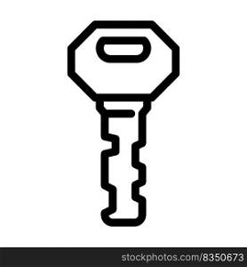 vintage key line icon vector. vintage key sign. isolated contour symbol black illustration. vintage key line icon vector illustration