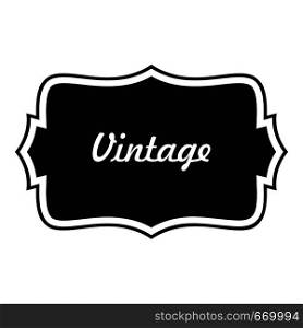 Vintage label icon. Simple illustration of vintage label vector icon for web. Vintage label icon, simple style.