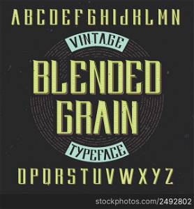 Vintage label typeface named Reading. Good font to use in any vintage labels or logo.