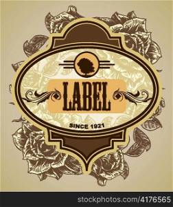 vintage label vector illustration