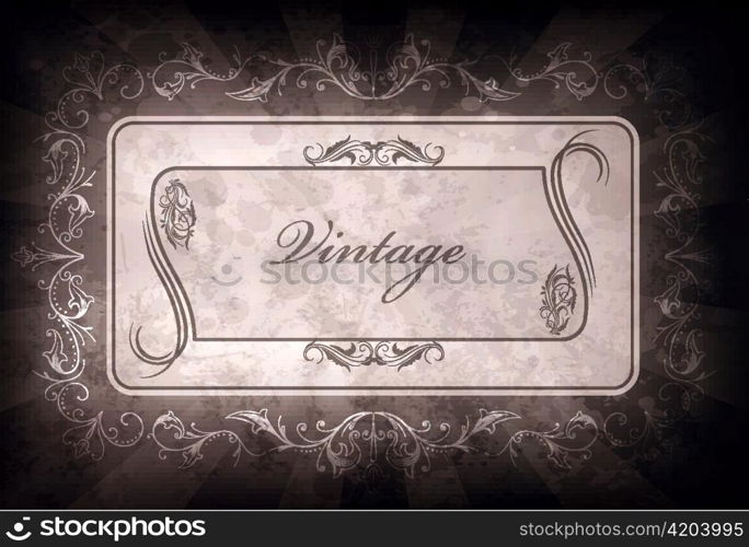 vintage label vector illustration