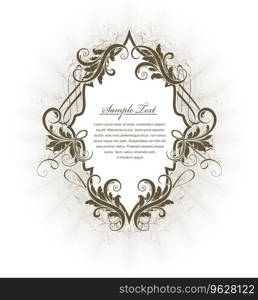 Vintage label with floral Royalty Free Vector Image