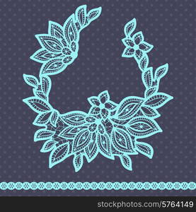 Vintage lace background abstract ornament. Vector texture.