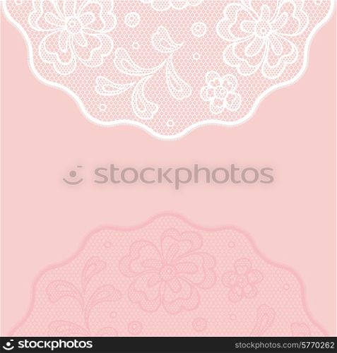 Vintage lace background ornamental flowers, invitation card.