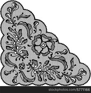 Vintage lace element ornamental flowers. Vector texture.