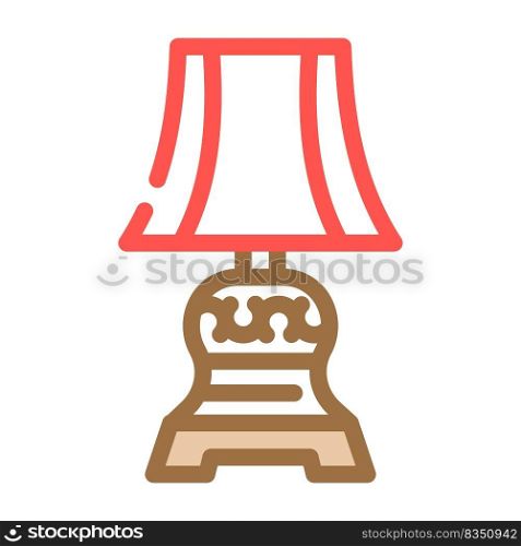vintage lamp color icon vector. vintage lamp sign. isolated symbol illustration. vintage lamp color icon vector illustration