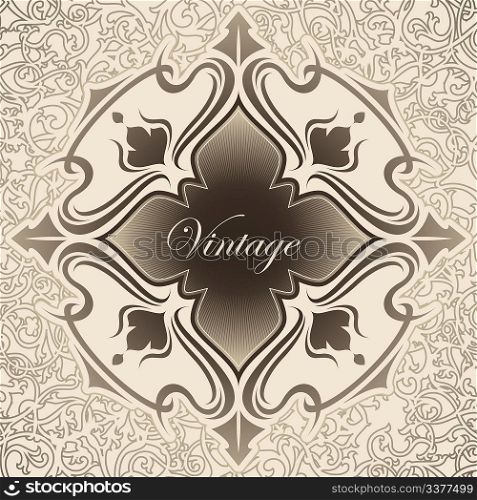 Vintage layout with floral decoration