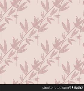 Vintage leaf seamless pattern isolated on light background. Retro floral vector wallpaper. Decorative backdrop for fabric design, textile print, wrapping.. Vintage leaf seamless pattern isolated on light background. Retro floral vector wallpaper. .