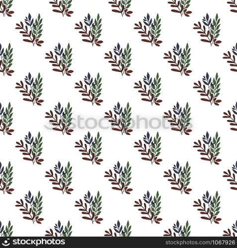 Vintage leaves seamless pattern. Geometric branches leaf wallpaper. Design for printing, textile, fabric, fashion, interior, wrapping paper. Vector illustration. Vintage leaves seamless pattern. Geometric branches leaf wallpaper.