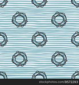 Vintage lifebuoy with rope sketch seamless pattern. Hand drawn life ring in engraving style wallpaper. For fabric design, textile print, wrapping paper, cover. Vector illustration. Vintage lifebuoy with rope sketch seamless pattern. Hand drawn life ring in engraving style wallpaper.