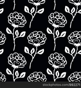 Vintage little roses on dark background. Floral seamless pattern. Rose flowers pattern for textile design. Vintage little roses on dark background. Floral seamless pattern. Rose flowers pattern for textile design.
