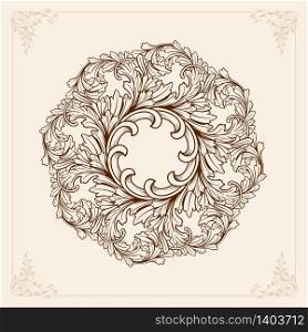 Vintage Mandala with floral element ornament vector illustrations