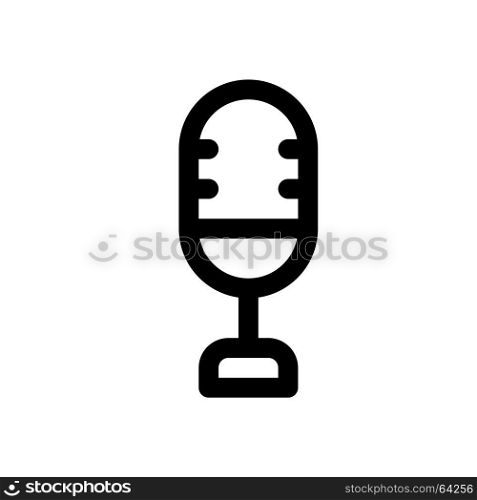 vintage microphone, Icon on isolated background