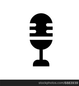 vintage microphone, icon on isolated background,