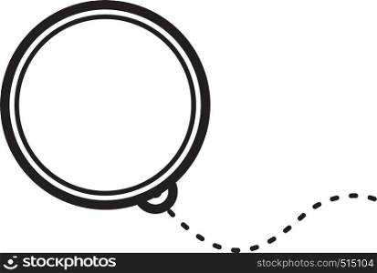 Vintage monocle style eye glass vector icon