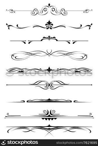 Vintage monograms and borders set foe design and decorate