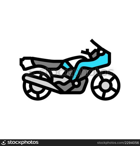 vintage motorcycle color icon vector. vintage motorcycle sign. isolated symbol illustration. vintage motorcycle color icon vector illustration