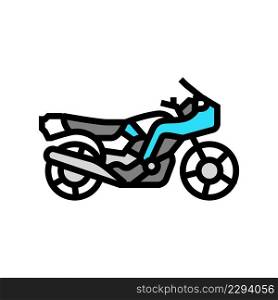 vintage motorcycle color icon vector. vintage motorcycle sign. isolated symbol illustration. vintage motorcycle color icon vector illustration