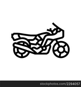 vintage motorcycle line icon vector. vintage motorcycle sign. isolated contour symbol black illustration. vintage motorcycle line icon vector illustration