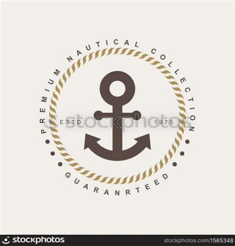 Vintage nautical badges and labels.Vector eps10