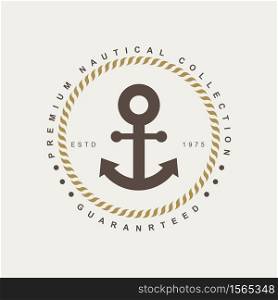 Vintage nautical badges and labels.Vector eps10