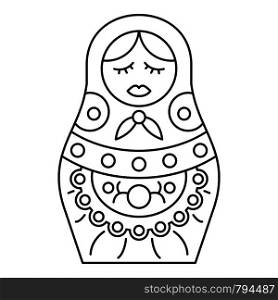 Vintage nesting doll icon. Outline vintage nesting doll vector icon for web design isolated on white background. Vintage nesting doll icon, outline style