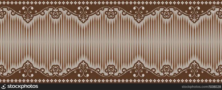 Vintage ornament seamless border pattern with beautiful retro filigree for decorative frame or premium invitation cards , luxury certificate , vector illustration