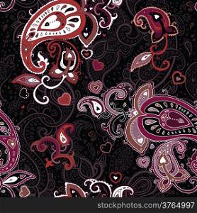 Vintage Paisley pattern. Seamless vector background.