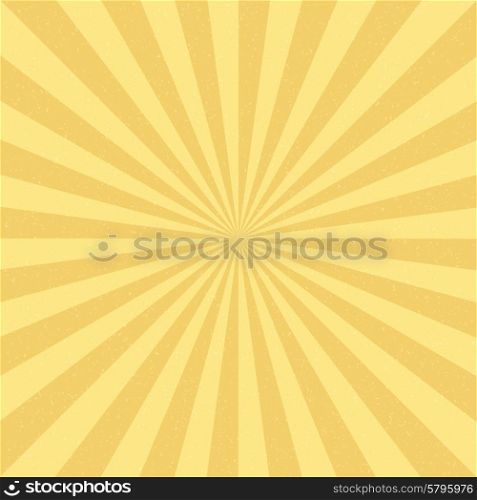 Vintage paper. Vector Vintage background with Sun rays. Old paper with stains