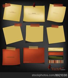 Vintage papers ready for your message vector image