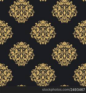 Vintage pattern seamless. Wallpaper retro background with ornament, vector illustration. Vintage pattern seamless