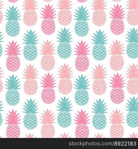 Vintage pineapple seamless vector image