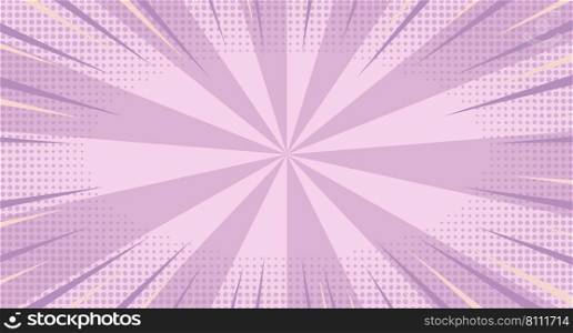 Vintage pop art purple background. Banner vector illustration