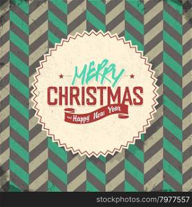 "Vintage poster with "Merry Christmas" Lettering"
