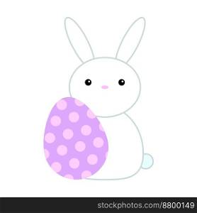 Vintage rabbit easter egg. Spring decoration. Vector illustration. Stock image. EPS 10.. Vintage rabbit easter egg. Spring decoration. Vector illustration. Stock image.