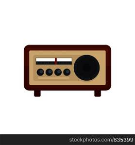 Vintage radio icon. Flat illustration of vintage radio vector icon for web isolated on white. Vintage radio icon, flat style
