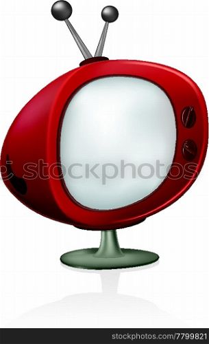 Vintage red TV