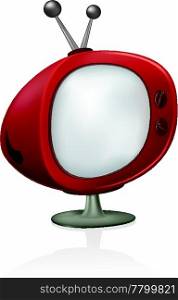 Vintage red TV