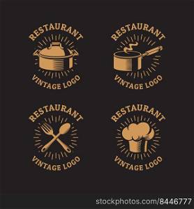 vintage restaurant gourmet logo label