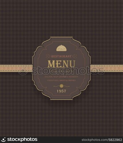 Vintage Restaurant Menu With Chequered Background And Title Inscription