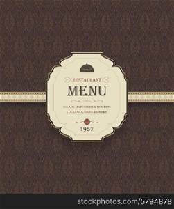 Vintage Restaurant Menu With Striped Background And Title Inscription