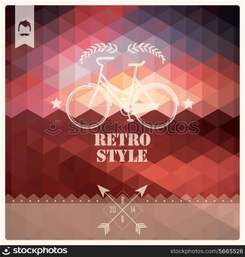 Vintage retro hipster label, typography, geometric design elements, vector illustration